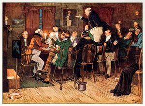 Frontespizio che mostra The Pickwick Club da The Posthumous Papers of the Pickwick Club di Charles Dickens da Cecil Charles Windsor Aldin